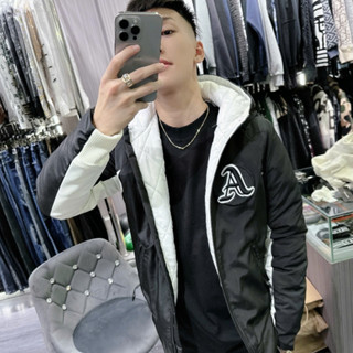 Áo Khoác Phao Chữ A Siêu Cấp 578 Màu Đen Thời Trang Nam Chất Liệu Phao Trần Bông Dày Dặn