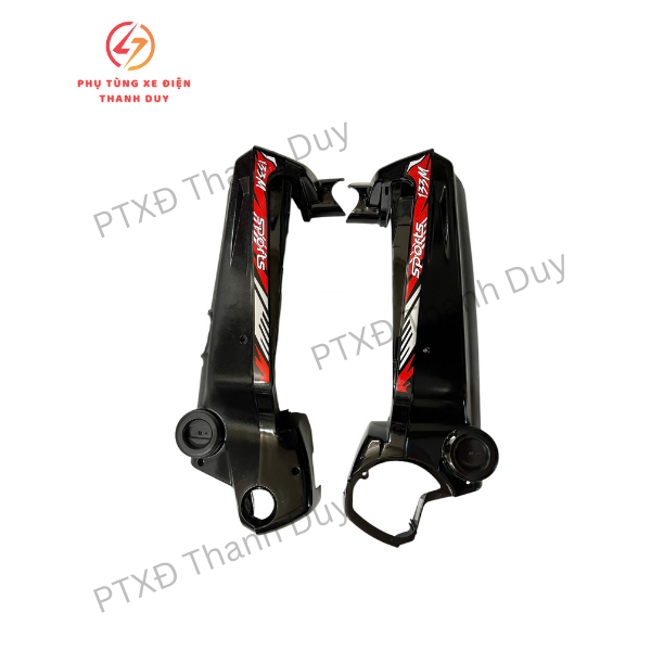 Ốp quây bình xe điện M133, Nhựa ốp bình xe điện M133 12a có chắn xích, ốp sườn xe điện M133