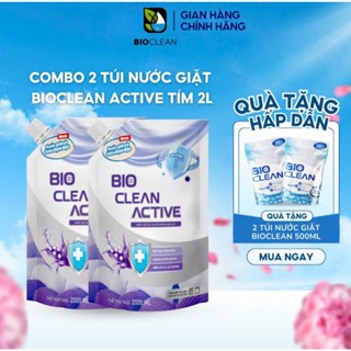  Nước Giặt Xả BIO CLEAN ACTIVE nước giặt đa năng hương hoa Lyli hương thơm lâu 4-5 ngày an toàn cho da Dung Tích 2 Lít 