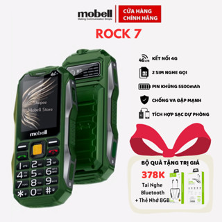 Điện Thoại 4G Mobell Rock 7 Pin Trâu Chống Va Đập Cho Người Già BH 1 Năm Freeship Toàn Quốc