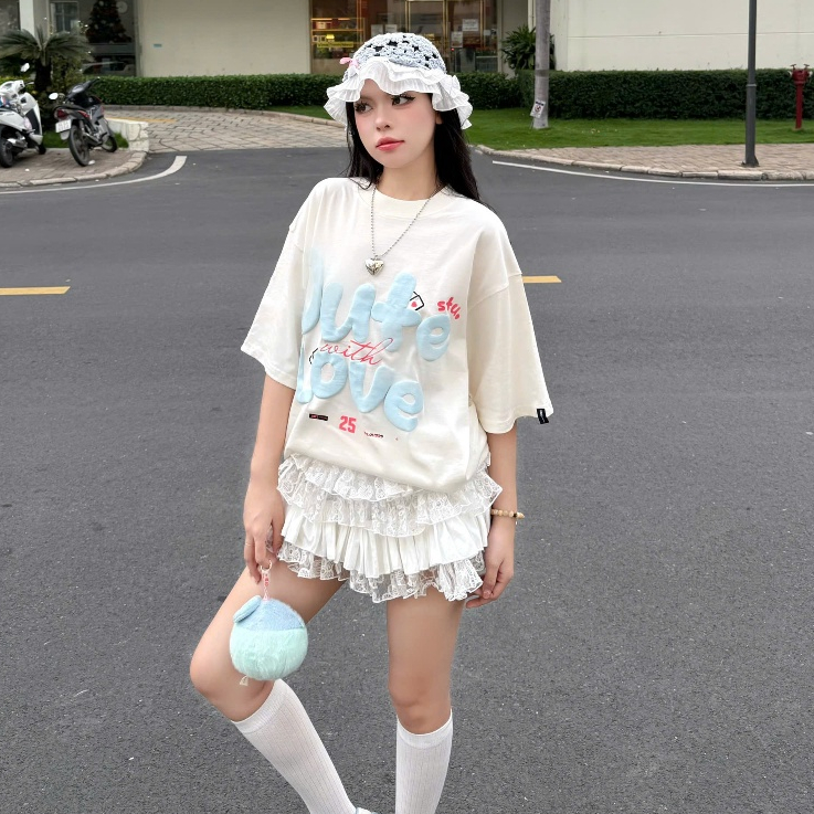 Áo Thun Form Boxy Outerity Lover / Unisex Nam Nữ 100% Cotton | BigBuy360 - bigbuy360.vn