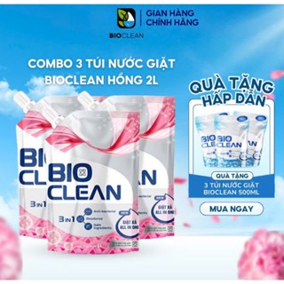  Nước Giặt Xả BIO CLEAN nước giặt đa năng diên vĩ hồng hương thơm lâu 4-5 ngày an toàn cho da Dung Tích 2 Lít 