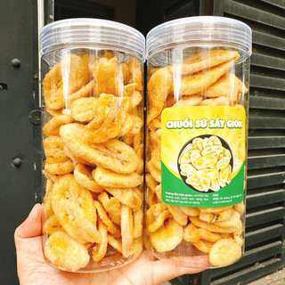 Chuối Sứ Sấy Giòn loại 1 ngon - Hộp 300GR