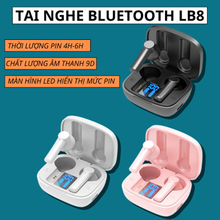 Tai nghe bluetooth không dây Tws LB8 nghe nhạc, xem phim, tập gym, chạy bộ chống nước pin trâu