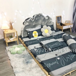 Bộ Ga Và Vỏ Gối Cotton Poly 4 Món (1 Ga + 2 Vỏ Gối Nằm +  1 Vỏ Gối Ôm)