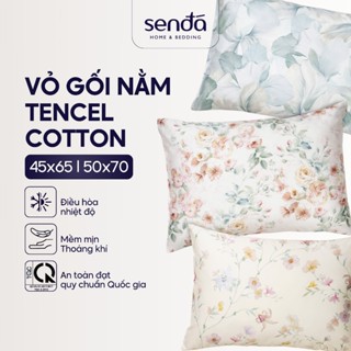 Vỏ gối Lụa Tencel Cotton 50x70 45x65 cm Sen Đá Bedding cao cấp họa tiết, áo gối, bao gối nằm