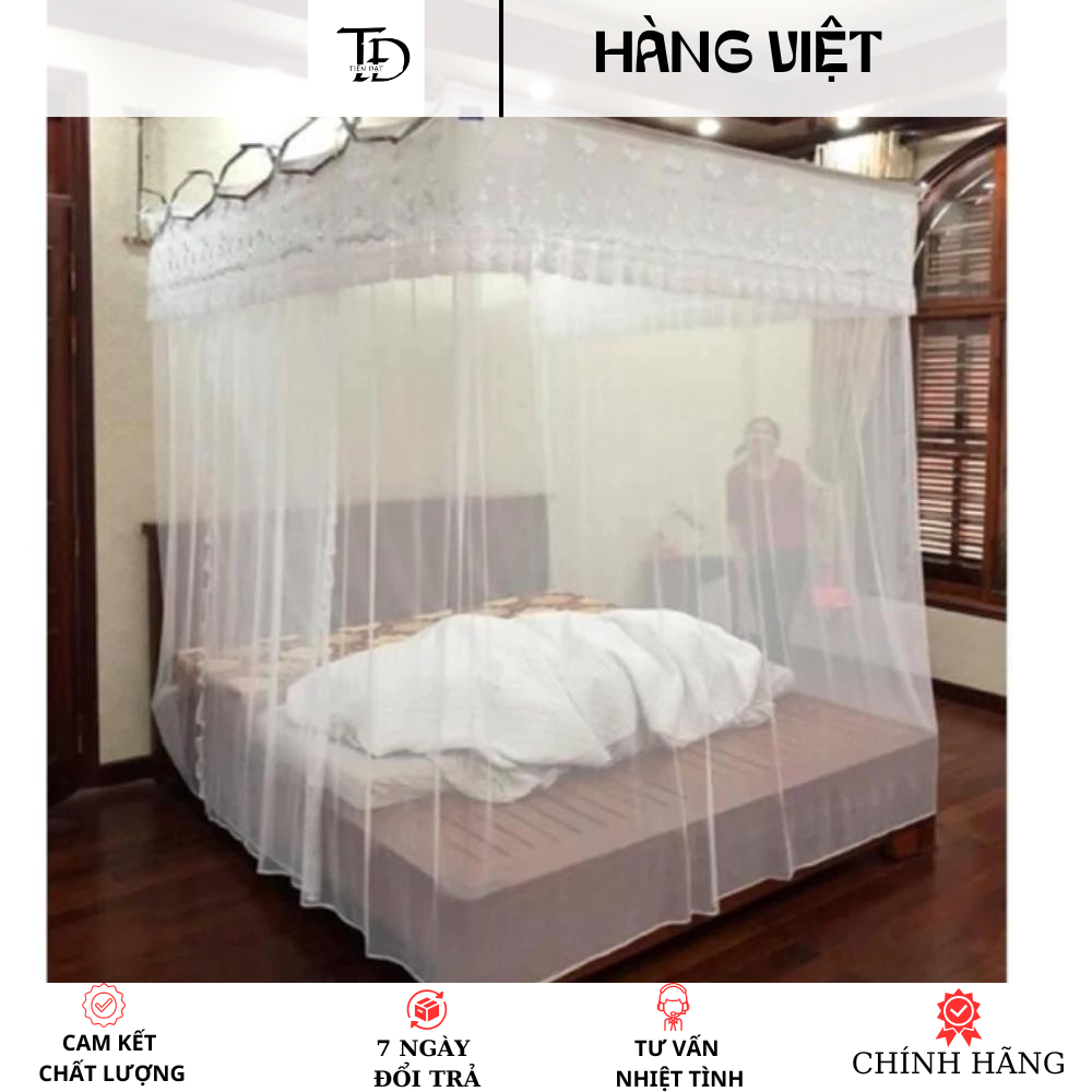 Màn Khung Xếp Gọn Tiến Đạt, Khung inox, Màn Tuyn Lạnh Cao Cấp Loại 1. Khung Chắc Chắn