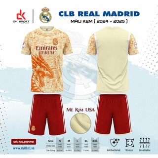 Quần Áo Đá Bóng HD CLB Real Madrid- (Vải Mè Hàn Quốc)