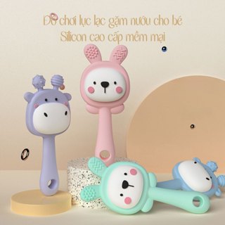 ( Hộp+Dây đeo) Đồ Chơi Lục Lạc KidAndMom Xúc Xắc Gặm Nướu Cầm Tay Silicone Phát triển Nghe Nhìn
