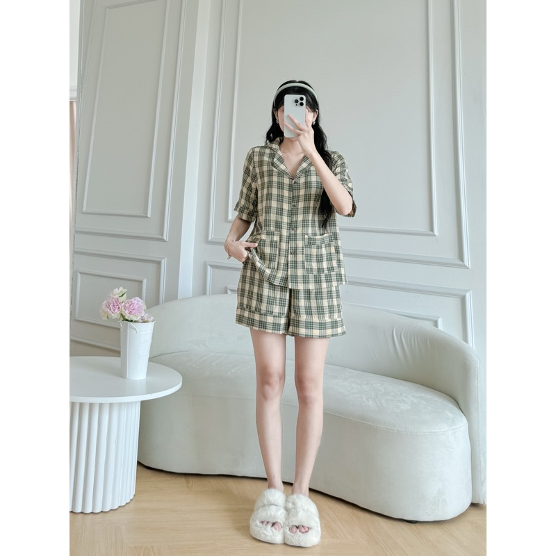 [NEW]Pyjamas cotton muà hè nữ cho nữ dáng rộng