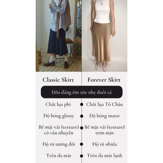 (Pre-order) (Customize) CLASSIC SKIRT - CHÂN VÁY LỤA ĐUÔI CÁ CỔ ĐIỂN