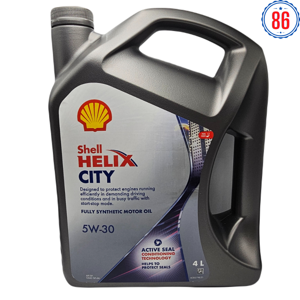 Nhớt tổng hợp cho xe máy xăng Shell Helix City 5W30 4L Sản xuất tại Thái Lan