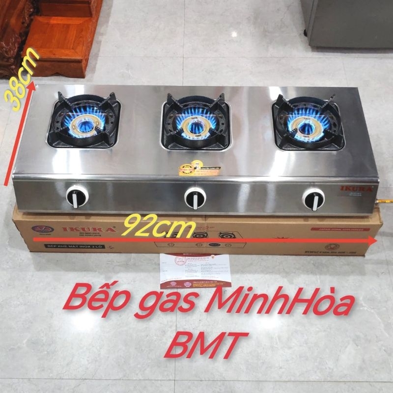 Bếp gas 3 Lò Khè IKURA chuyên  bò né , mỳ cay , các loại 3 lò khè công nghiệp siêu chất lượng