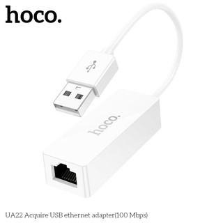 Bộ chuyển đổi cổng USB sang mạng LAN Hoco UA22 đường truyền mạng lên 100 Mbps, dùng cho máy tính PC, láp tốp