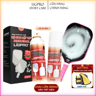   Chai 300ml  Bình vệ sinh vợt Pickleball Bọt Tuyết NANO BẠC LIGPRO TẶNG KHĂN vệ sinh và bảo quản Vợt 