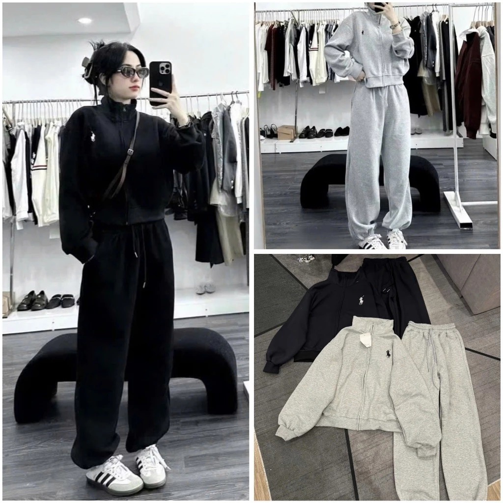 Sét bộ nỉ thêu logo ngựa