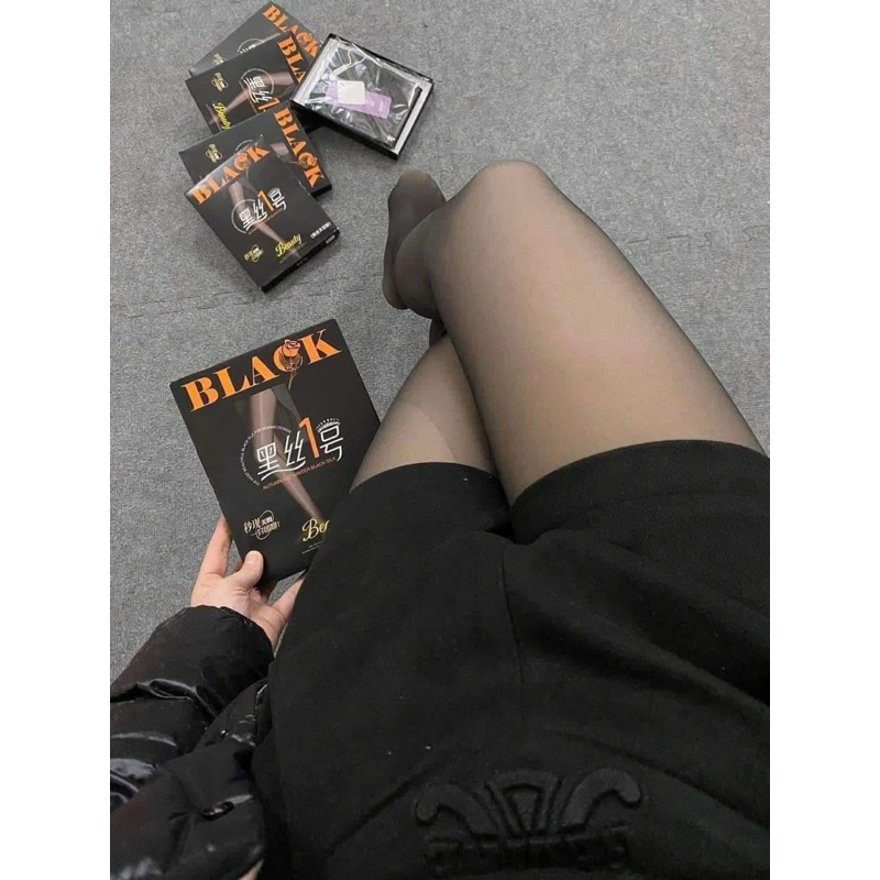 QUẦN TẤT LÓT LÔNG 3D CAO CẤP BLACK