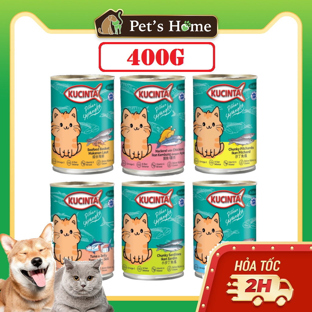 Pate Mèo Mọi Lứa Tuổi Kucinta Lon 150g - 400g