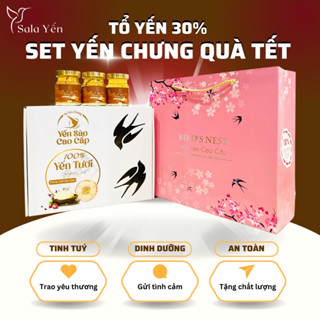 Set Tổ Yến Quà Tặng Chưng Sẵn 30% Mix 3 Vị Yến Sào Khánh Hoà Hũ Yến 75ml Dinh Dưỡng An Toàn - SaLa Yến