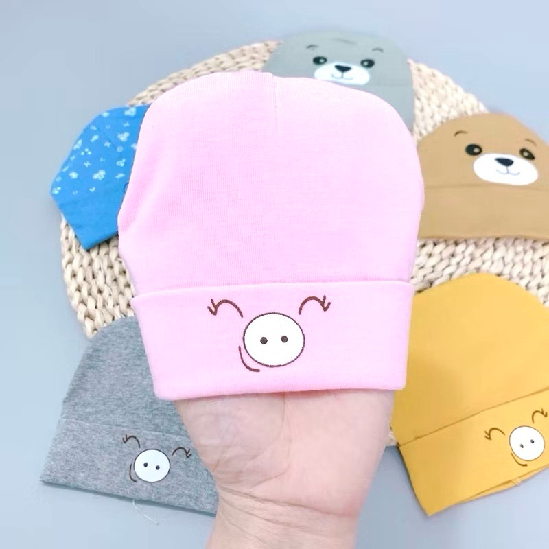 Mũ cotton sơ sinh hàng cao cấp