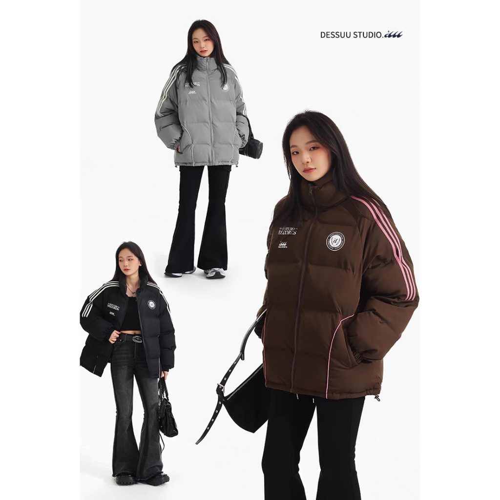 Áo phao đại hàn Dessuu vải oxford T400 dày ấm co giãn tốt dành cho nữ