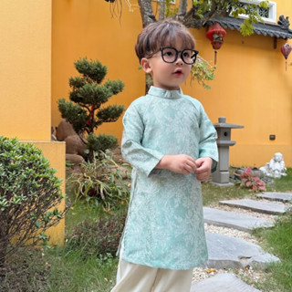  Áo Dài Tết Gấm 2025 Cho Bé Trai Bé Gái Fbaby Mặc Tết Đi Chơi Chất Liệu Gấm Họa Tiết Thiết Kế Cao Cấp 