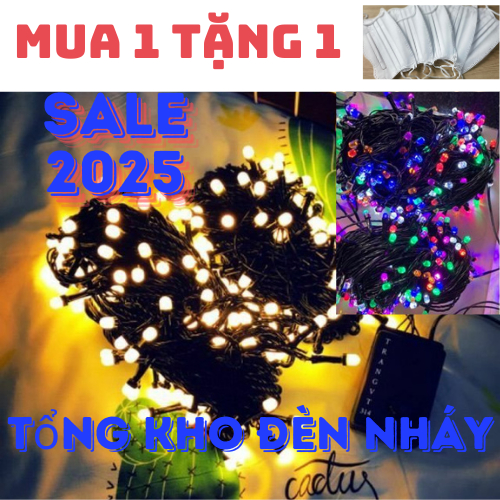 Dây Led Đèn Nháy Trang Trí Ngoài Trời Chống Nước 50M,20M. kiểu hình lục giác kim cương.