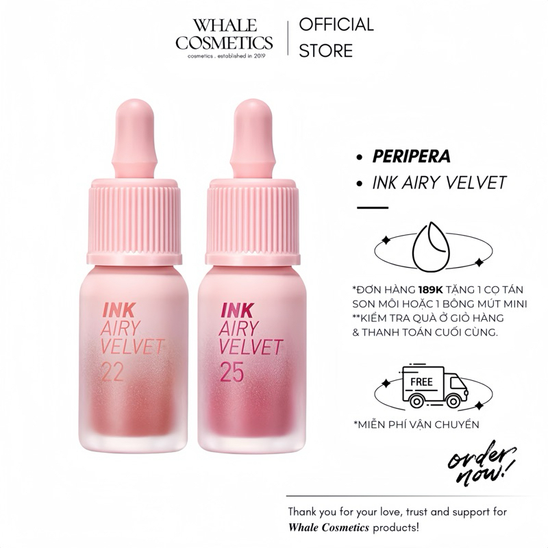 (Airy Velvet) Son Kem PERIPERA Ink Airy Velvet (4g)