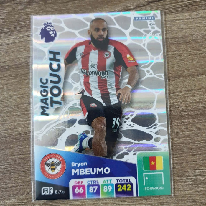 Thẻ cầu thủ Bryan Mbeumo #434 Panini Adrenalyn XL 2024/25