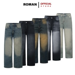 Quần jean nam ống suông rộng cạp cao chất bò đẹp cao cấp ROMAN QJ02