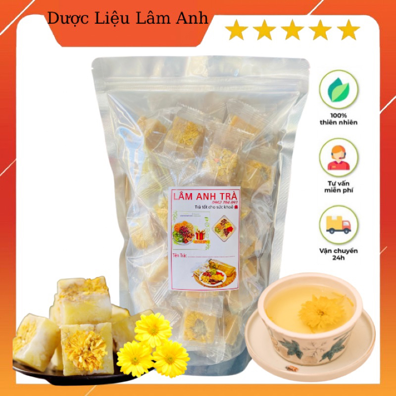 1Kg Viên Trà Hoa Cúc Đường Phèn Mật Ong Thanh Nhiệt Giải Độc Cải Thiện Giấc Ngủ Đẹp Da Đẹp Dáng