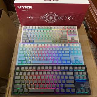 (NEW - SALE )  Bàn phím Nhôm CNC Feker VTER GALAXY80 PRO  ( 3 mode/ hotswap/ mạch xuôi/RGB )