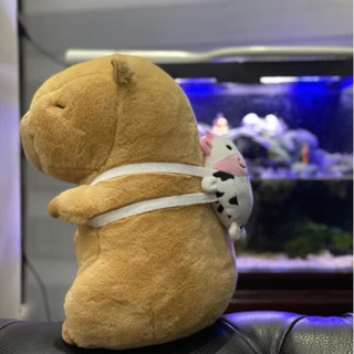 Gấu bông Capybara đeo balo bò sữa siêu dễ thương Gấu bông Capybara siêu mềm set 5 vỏ bọc thẻ căn cước công dân