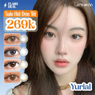 Kính áp tròng 1 năm cận LENS XOẮN lens nâu tự nhiên xám tự nhiên trong veo hiệu ứng 3D IDOL LENS YURIAL