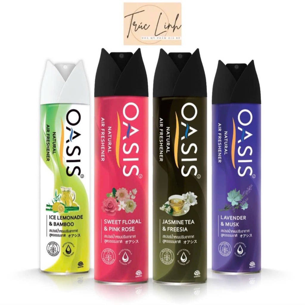 Xịt Phòng Oasis Natural 320ml chiết xuất thiên nhiên