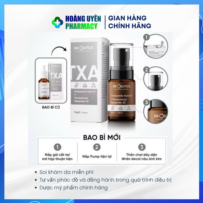 Tinh Chất Làm Mờ Nám Sáng Da Giảm Đỏ DrCeutics Tranexamic 3%