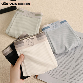 Sét 4 quần sịp đùi nam boxer quần xì cotton sợi tre ship nam co dãn thấm hút đồ lót kháng khuẩn Lucky Bear - Vua Boxer