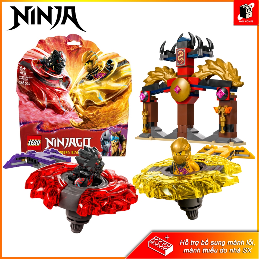 [CHÍNH HÃNG] Đồ chơi lắp ráp Ninjago Dragon's Rising con quay Arin và phe ác Dragon Spinjitzu Battle
