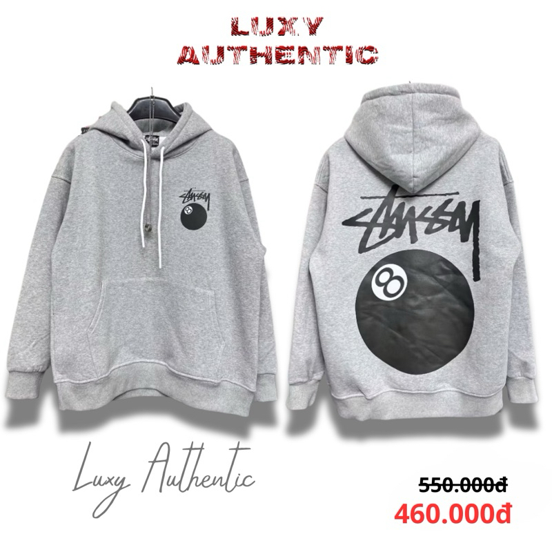 (Premium) Áo Hoodie Stussy 8 Pool Nỉ Cotton Cao Cấp - Luxy Authentic