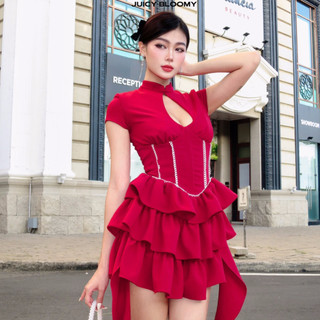 Đầm JUICY Artermis Rực Rỡ Và Lôi Cuốn Với Thiết Kế Cổ Xẻ Cùng Chân Váy Bồng Bềnh Từ Thun Cát Hàn