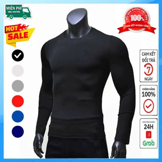Áo giữ nhiệt nam🔥Giá Sốc🔥size 35 -> 99kg dài tay thể thao năng động cổ tròn vải mềm mại co giãn