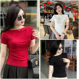 Áo thun bẹt vai( 561 ) Bigsize 45-85kg chất thun tăm lạnh nhún phần vai mặc trẻ trung