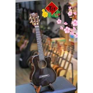 Đàn Ukulele Tenor Cao Cấp - Gỗ Cẩm Ấn -  Dáng Khuyết - Size Tenor - Chính Hãng Music - Sơn Bóng