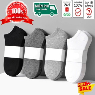 Tất ngắn nam⚡️Giá Sốc⚡️Vớ thấp cổ 3 màu trơn mềm mại siêu co giãn chống hôi chân