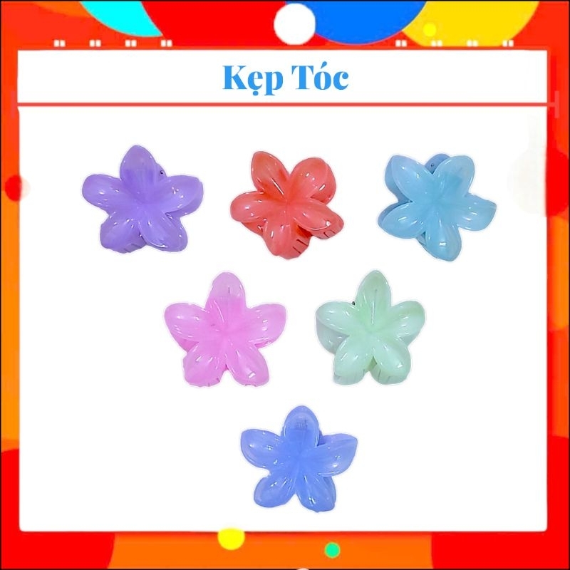 Kẹp Tóc Hoa Sứ - 6cm ( Combo sét 12 Cái )