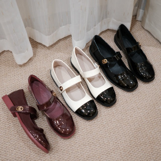  Giày búp bê da bóng QCCC -  Lưu ý chọn size   Wood Shoes  