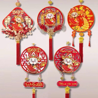 Ông Thần Tài, Khánh Liễn Rồng Lắc Đầu Treo Tường Tết Ất Tỵ 2025, Dải Liễng Trang Trí Nhà Cửa
