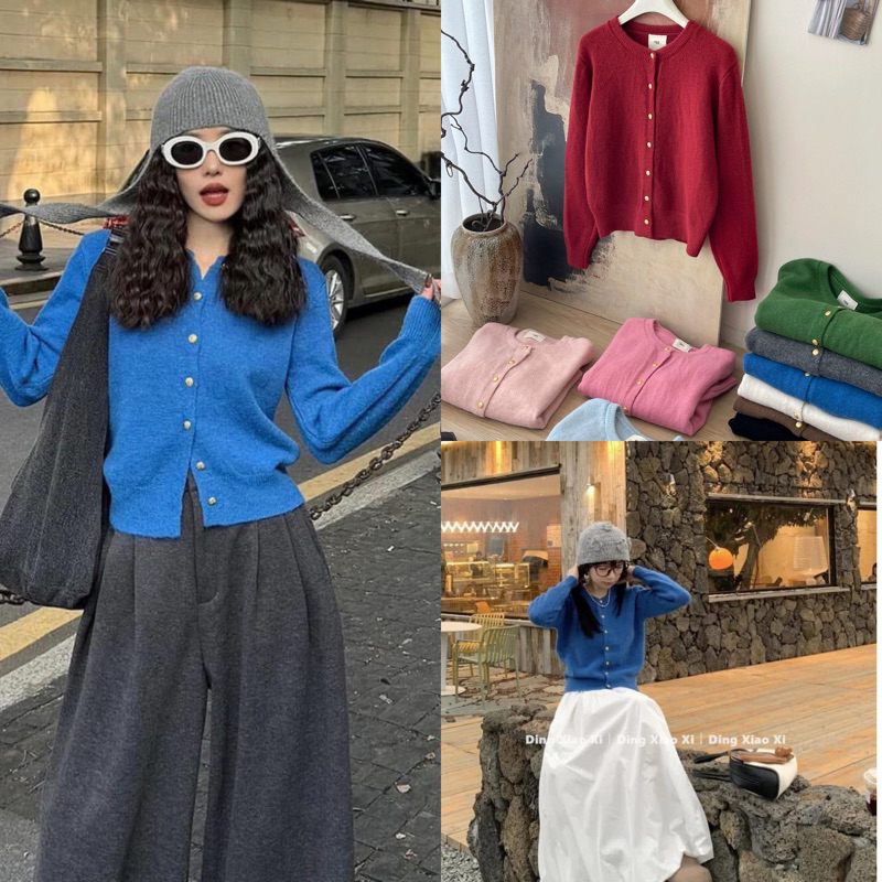 Áo Len Khuy Đồng Cổ Tròn Egg Hàng Quảng Châu Loại 1 Có Sẵn Ship Hoả Tốc