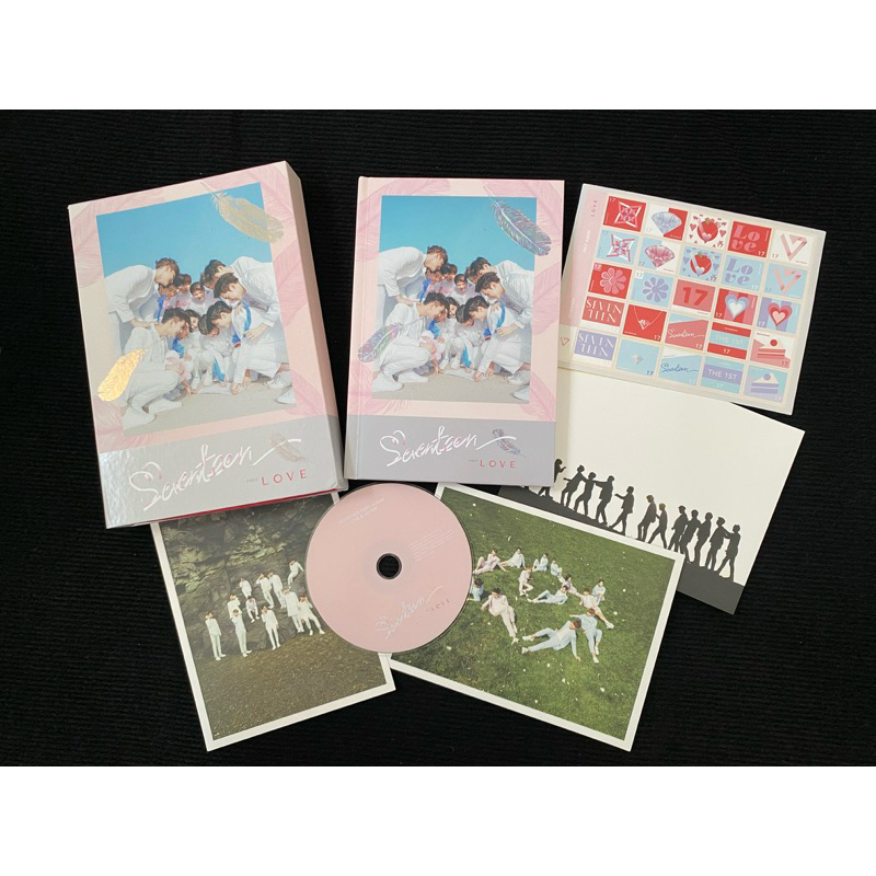 seventeen mini album love letter Love ver đã khui seal, gồm CD, postcard Photobook & box như hình