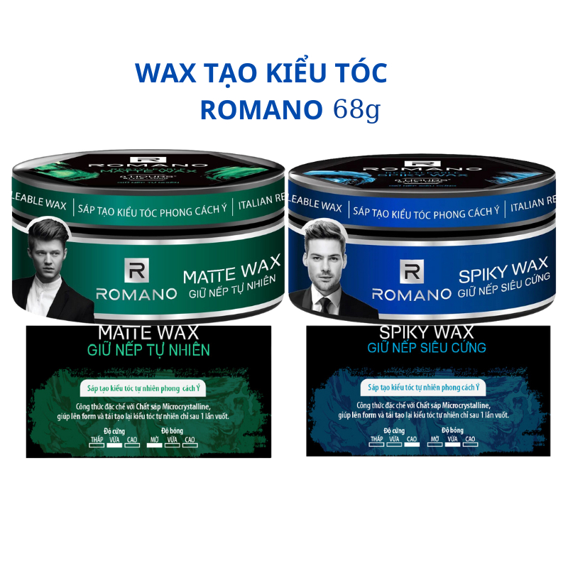 Sáp Wax Tạo Kiểu Tóc Romano 68g